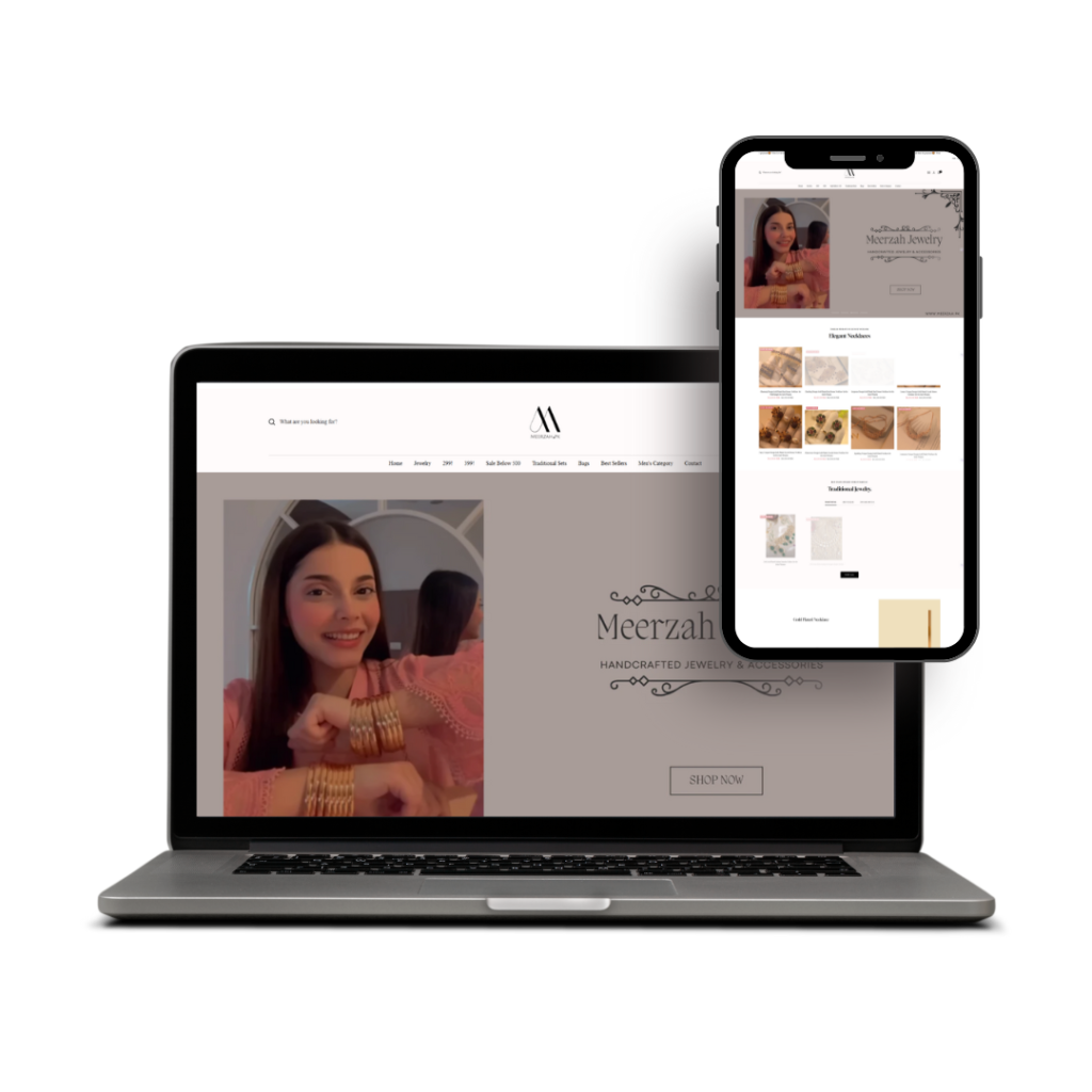 Shopify fashion store design for Meerzah.pk showcasing premium modest wear collections