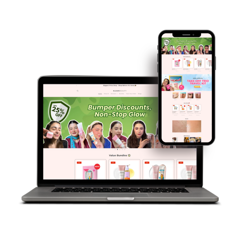 Minimalist Shopify storefront design for Beauty skincare by EdgFuture